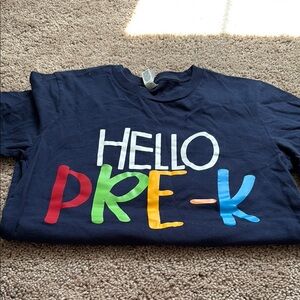 'Hello Pre-K' Navy T-Shirt